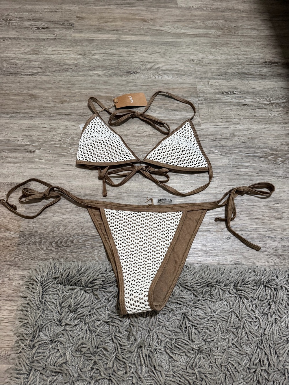 Samiol Neutral Tan Bikini Bottom with Brand Tag